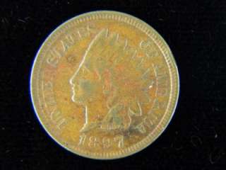 1897 1c. Small Cent Indian Head XF /B 510  