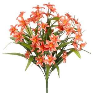  19 Silk Lily Flower Bush  Coral (case of 12)
