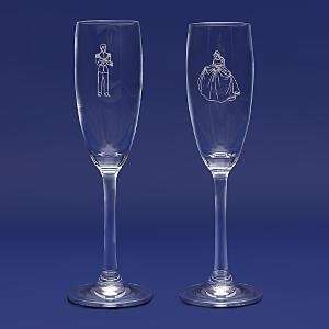   Cinderella Prince Wedding Toasting Glasses Flute 