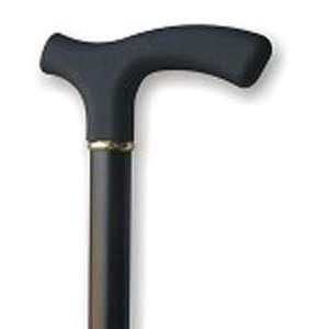  Wood Cane Soft Touch Fritz Handle, Black Health 