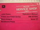 John Deere Operators Manual F135A F145A Moldboard Plow