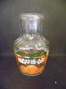 Anchor Hocking Orange Juice Carafe Pitcher Glass VNT  