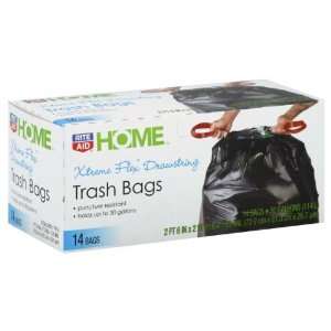  Rite Aid Home Trash Bags, Xtreme Flex Drawstring, 30 Gallons 