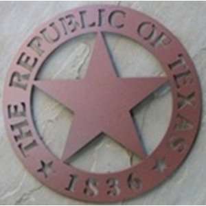  Cunningham Gas Republic of Texas Wall Medallion   12 Inch 