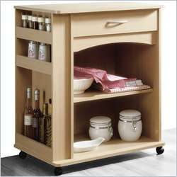   Delissio Microwave Natural Maple Kitchen Cart 687174005972  