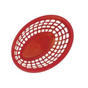  GET Red Polypropylene Oval Basket   7 3/4 X 5 1/2 X 1 7 