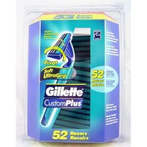  Gillette Custom Plus 52 Disposable Razors Health 