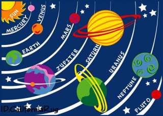 5x8 Universal Rug Solar System Kids Educational Planet  