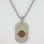 LOS ANGELES LAKERS LOGO DOG TAG & BALL CHAIN NECKLACE