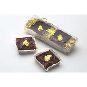   Edible Gold & Belgian Chocolate Truffle Gateau   Gift Box of Three