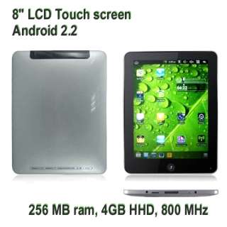  PC Netbook 8 LCD MID Android 2.2 Wi Fi + 3G 4GB HHD 800 MHz 256 Ram 