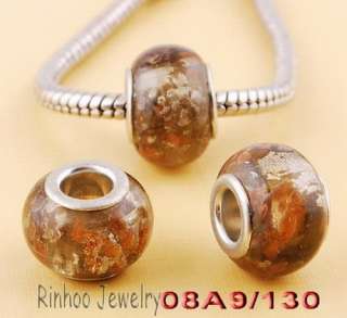 Lampwork MURANO Glass ,large hole bead .Spacer Fashion Loose Bead 