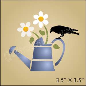 New Stencil #TT34 ~ Garden themed topper with Primitive Crow, summer 