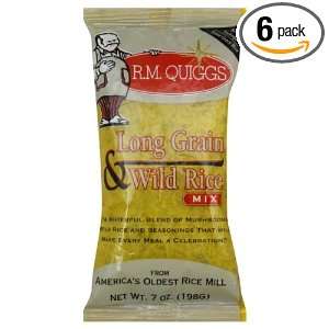 Quiggs Long Grain Wild Rice, 7 Ounce Bags (Pack of 6)  