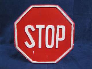 Cute Vintage Lego STOP Sign Bank Red White Clay  