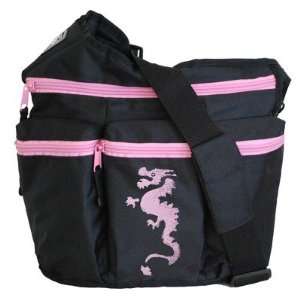  Diaper Diva Bag Dragon Diaper Diva Bag in Black / Pink 