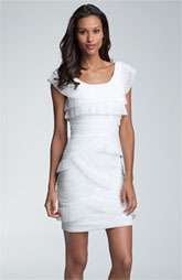 BCBGMAXAZRIA Ruched Mesh Tier Dress $348.00