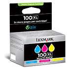 Genuine Lexmark #100XL High Yield Color Ink Return Program Multipack 