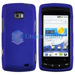  LG Ally VS740 LCD Cover+3X Black+Blue+Purple Snap On Hard Case Cover 