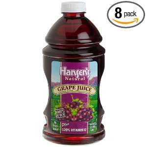 Hansens Juice, Grape, 64 Ounce Plastic Bottles (Pack of 8)  