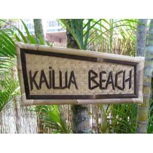  KAILUA BEACH Bamboo Sign