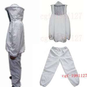 Beekeeping Full Suit with Veil /Jacket and Pants Smock Bee Suit Equip 
