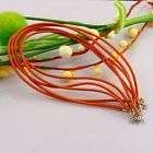 5PC ORANGE ROPE LOBSTER CLASP EUROPEAN NECKLACE CHAINS  