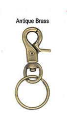 10 Lobster Scissor Clasp Claw + Key Ring Antique Brass  