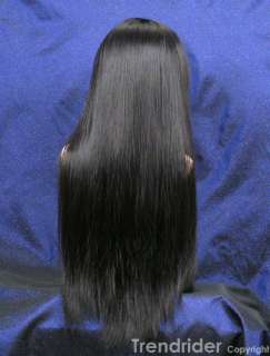 Black extra long wig full bangs SALT Angelina Jolie  