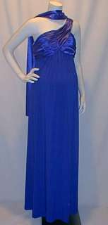 NEW Long Royal One Shoulder Maternity Dress SMALL Formal Military Gown 