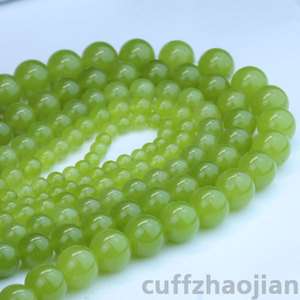 Quartzite Loose Gemstone Beads  strands Olive Jade 15 