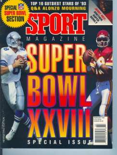 1991 Sport Magazine Troy Aikman Joe Montana Super Bowl  