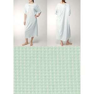 Karen Neuburger IV Gown with Snaps   Green & White Prints   Size 3X 