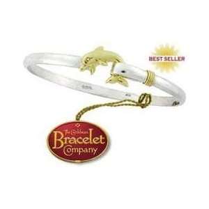   Silver and 14K Gold Dolphin Caribbean Hook Bracelet