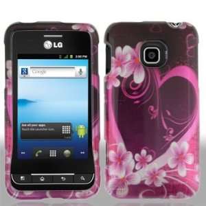  Purple Love Hard Faceplate Cover Phone Case for LG Optimus 