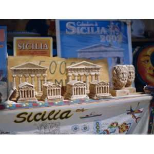  Models of Temples for Sale, Agrigento, Sicily, Italy, Mediterranean 