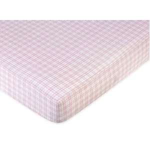  Teddy Bear Pink Crib Sheet   Plaid Baby