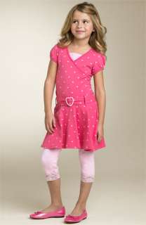 Pumpkin Patch Heart Print Knit Dress (Little Girls)  