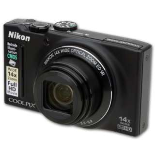 Nikon COOLPIX S8200 (Black) 16.1MP 3.0 LCD 14X Zoom Digital Camera 