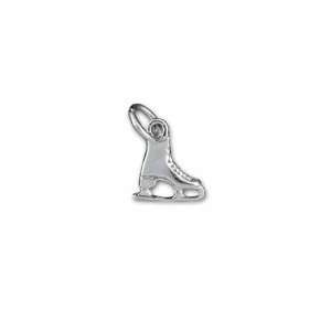    Sterling Silver Tiny Ice Skate Charm Arts, Crafts & Sewing