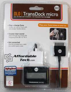   TransDock micro FM Transmitter Microsoft Zune 80GB 836258540070  
