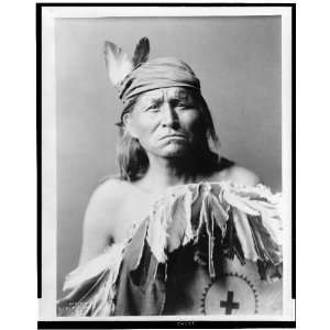   Indian,man,c1903,Edward S Curtis,photographer,wearing 2 feather Home