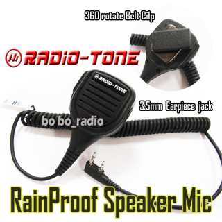 Simply plug this rainproof mic speaker into your radios, you could 
