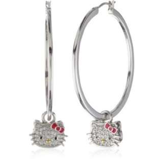 Hello Kitty Sweet Statements Diamond And Sterling Silver Hoop 