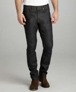 Comune dark indigo stretch denim Ricky straight leg jeans   