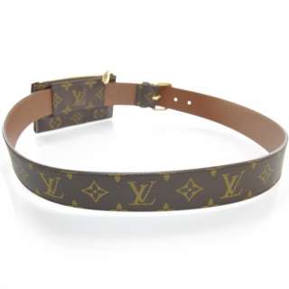 LOUIS VUITTON Monogram Pochette Duo Belt 100 40 LV  