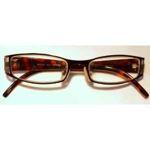  Glasses, Dark Copper Metal Frame with Filigree and Plastic Temple 