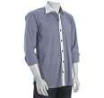 Cafe Bleu navy cotton Barrington button front shirt   up to 