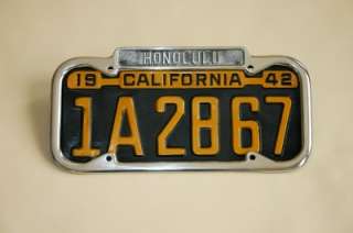 1940 1955 CALIFORNIA License Plate Frame NEW Vintage HI  