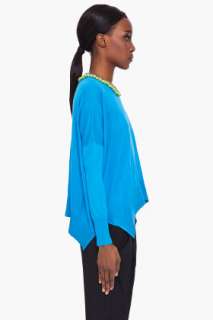 Matthew Williamson Silk Curved Crewneck Sweater for women  